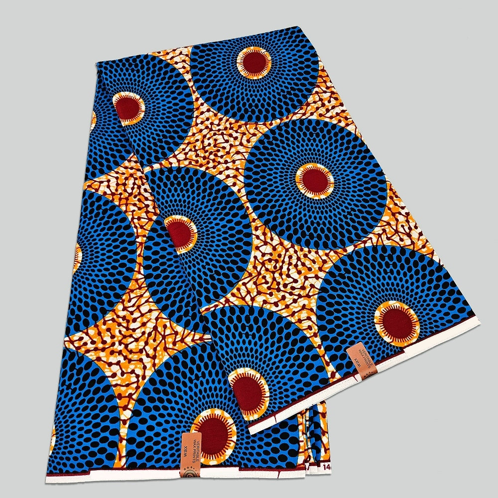 African Ankara Print - Kain cetak lilin asli Belanda, pakaian