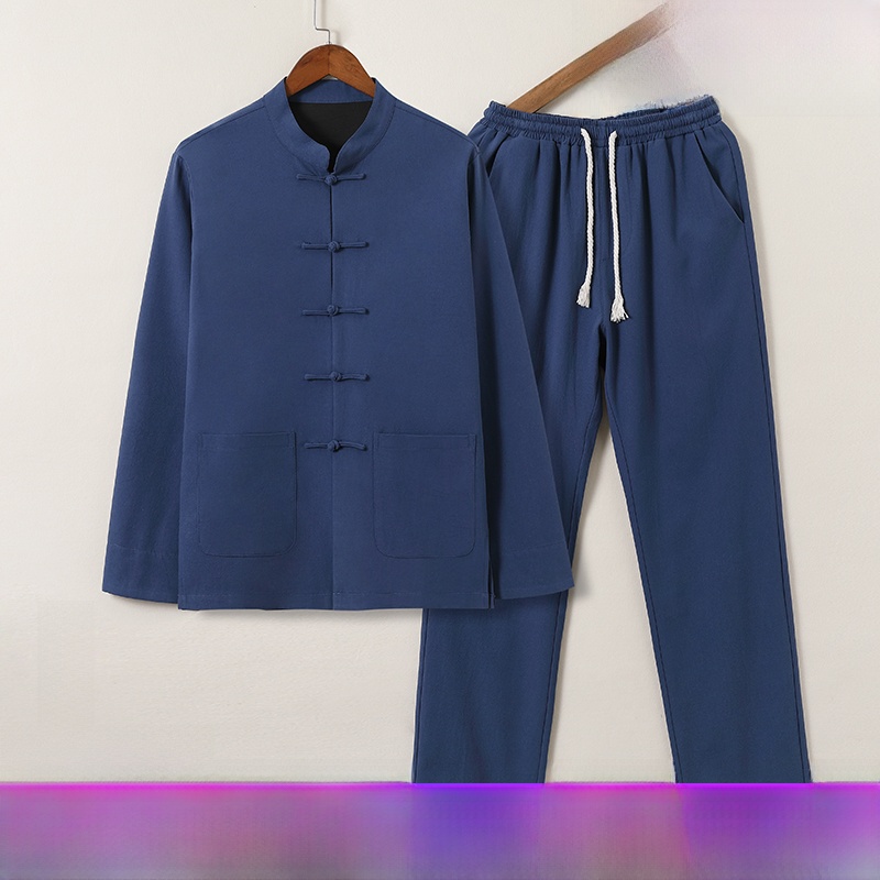 Urban Ethnic Fashion - Kemeja Lengan Panjang Katun Linen Gaya