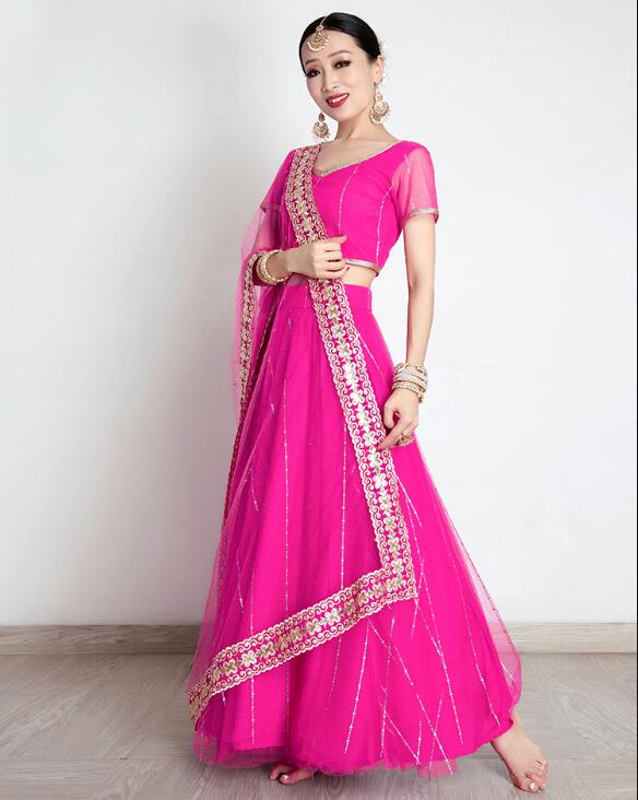 Saree Georgette Women - Setelan Wanita India Saree Bordir Georgette