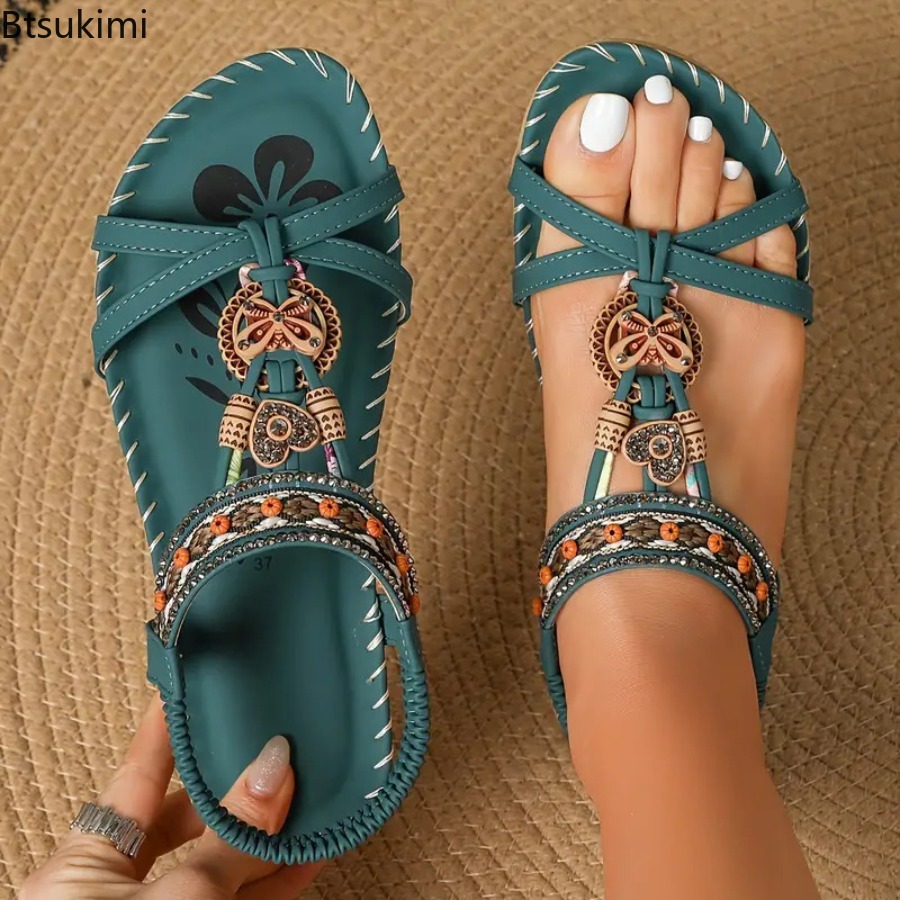 Ethnic Fashion Women - Sandal Bohemian Wanita Sepatu Kasual Pantai