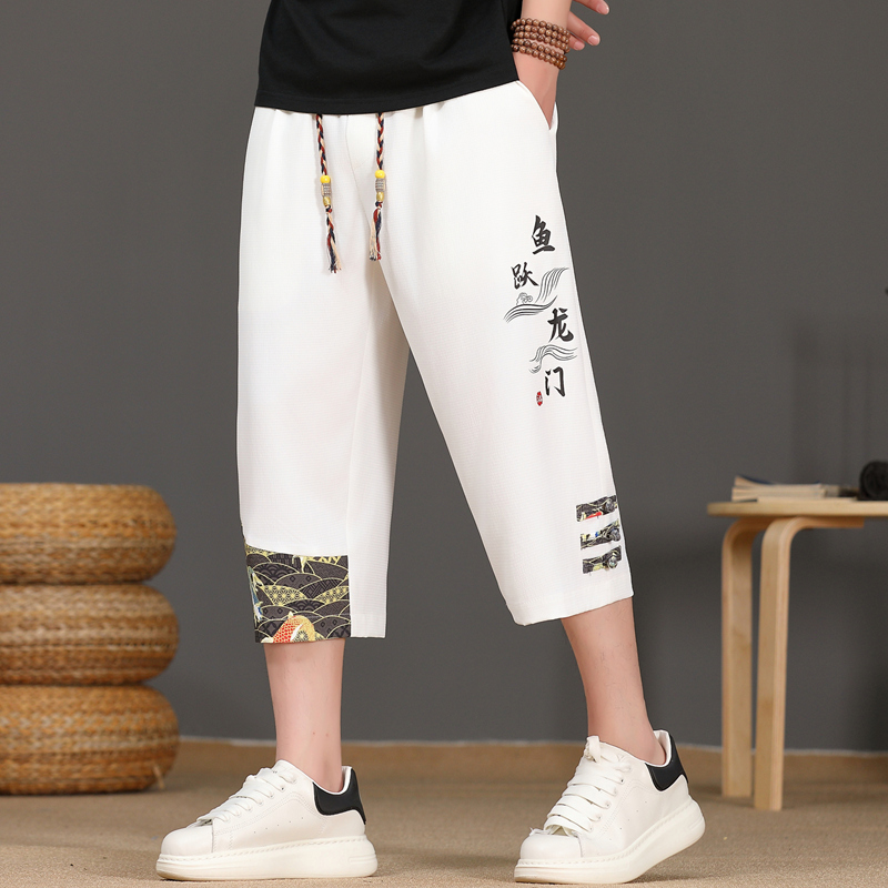 Urban Ethnic Fashion - Celana Panjang Pria Musim Panas Bahan