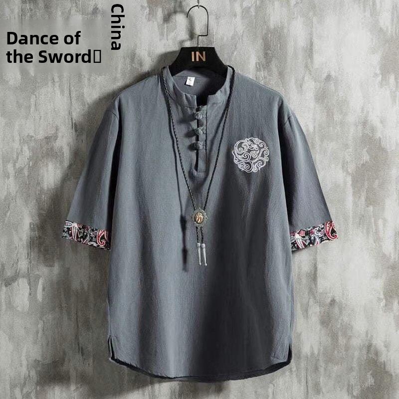 Kaos Linen Lengan Pendek Pria  - Urban Ethnic Fashion ulasan dan harga