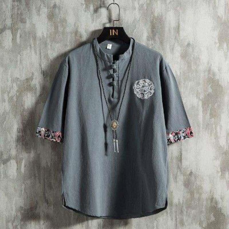 Kaos Linen Lengan Pendek Pria  - Urban Ethnic Fashion ulasan dan harga