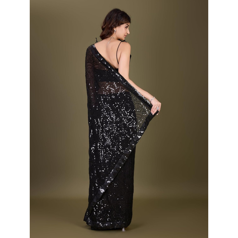 Saree Georgette Bordir Payet W - Saree Georgette Women ulasan dan harga