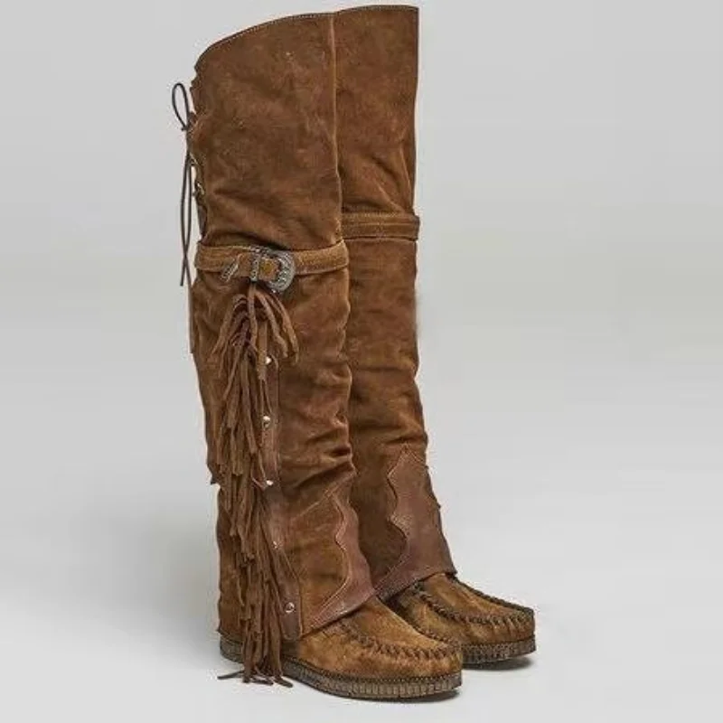 Sepatu Bot Wanita Panjang Selu - Ethnic Fashion Women ulasan dan harga