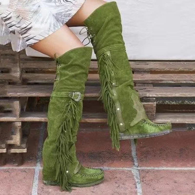Sepatu Bot Wanita Panjang Selu - Ethnic Fashion Women ulasan dan harga