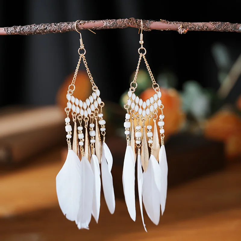 Anting-anting Juntai bulu etni - Ethnic Fashion Women ulasan dan harga
