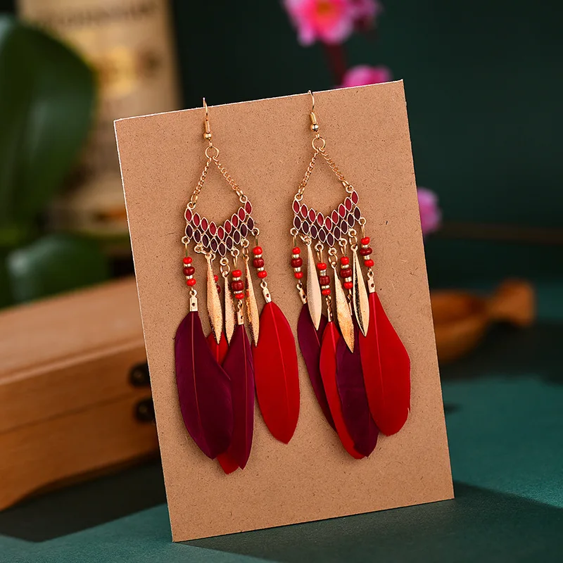 Anting-anting Juntai bulu etni - Ethnic Fashion Women ulasan dan harga
