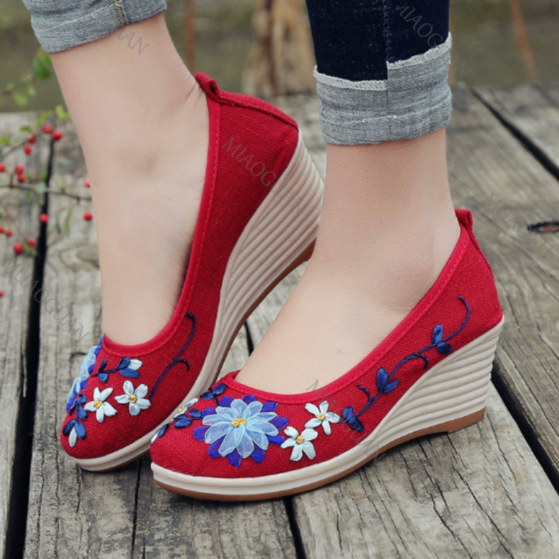 Sepatu Platform Wedge Nyaman W - Ethnic Fashion Women ulasan dan harga