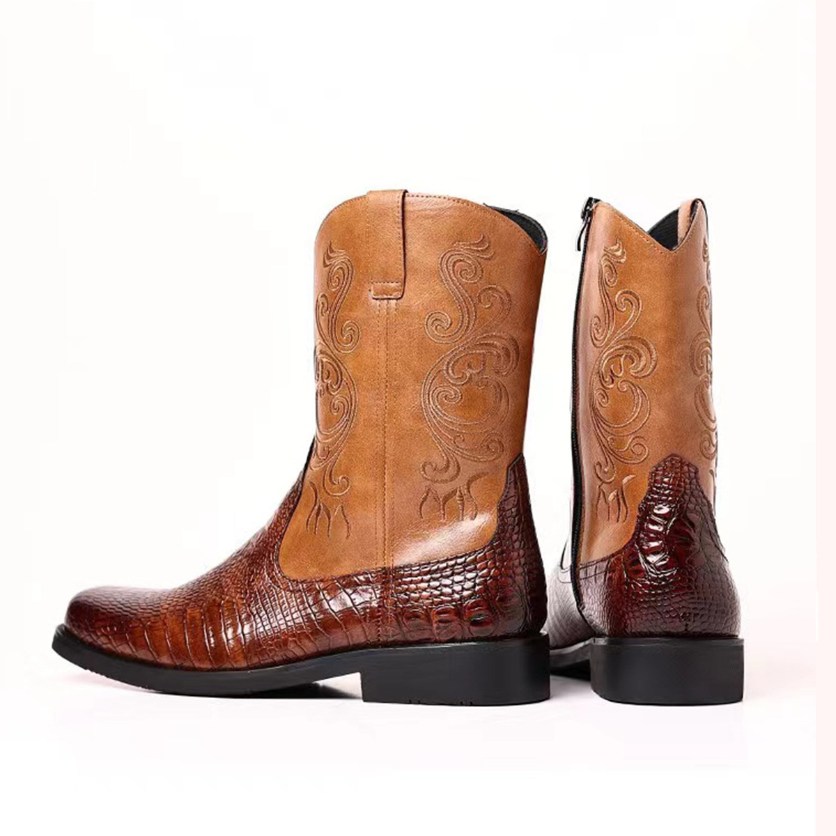 Sepatu Bot Koboi Barat Kasual  - Ethnic Fashion For Men ulasan dan harga