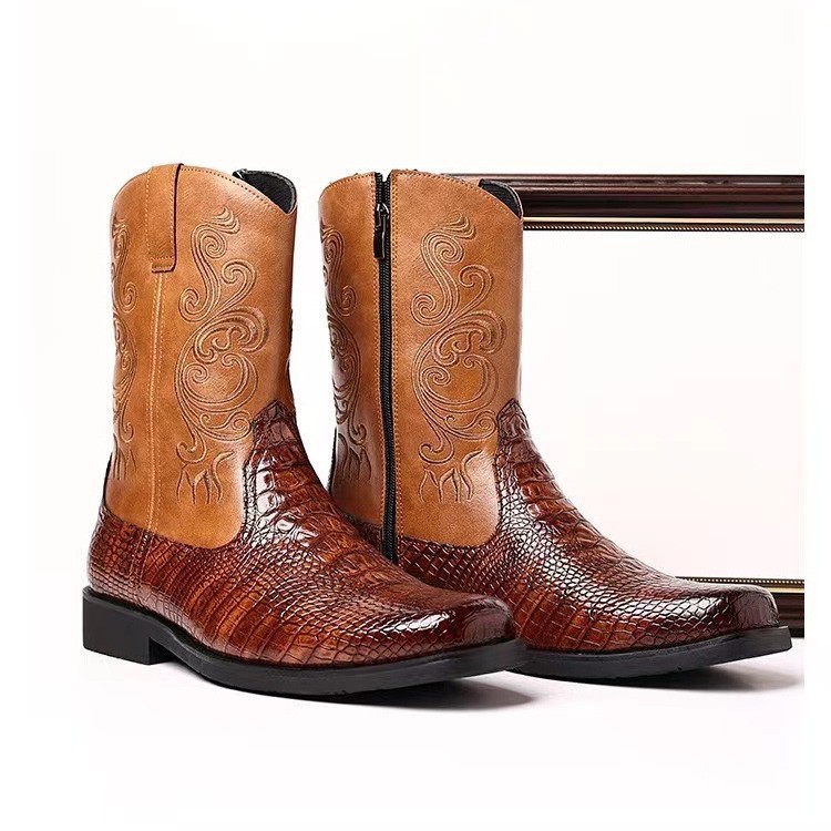 Sepatu Bot Koboi Barat Kasual  - Ethnic Fashion For Men ulasan dan harga