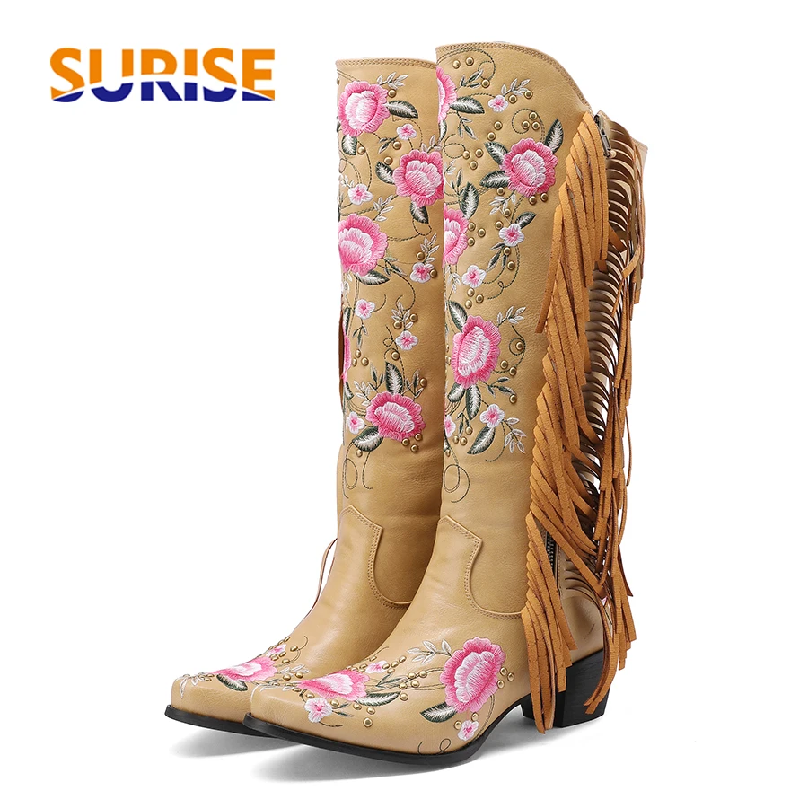 Sepatu Bot Setinggi Lutut Bara - Ethnic Fashion Women ulasan dan harga