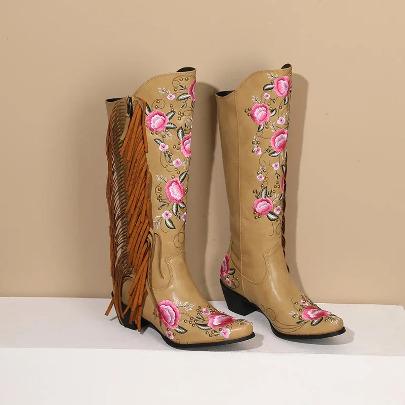 Sepatu Bot Setinggi Lutut Bara - Ethnic Fashion Women ulasan dan harga