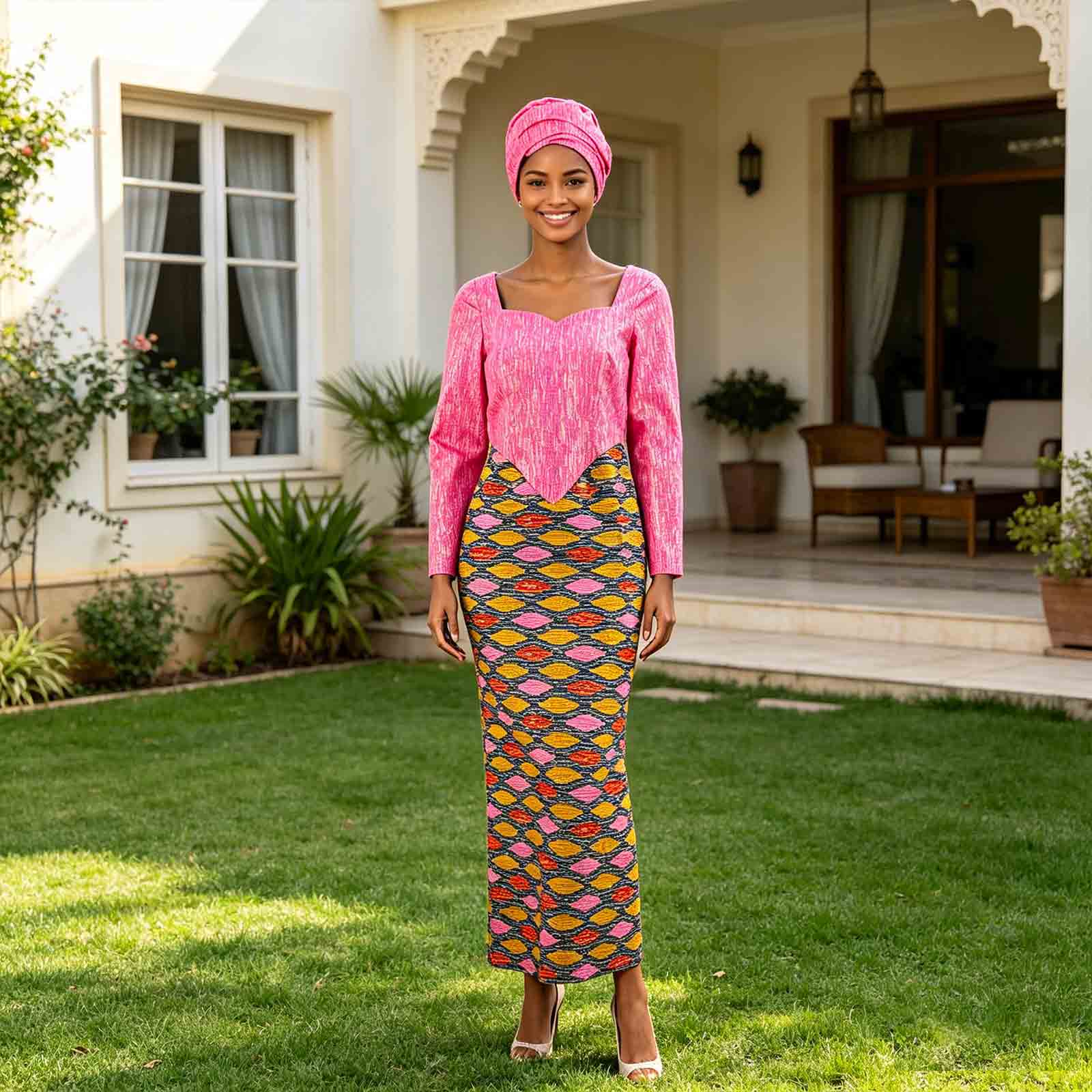 Gaun Panjang Motif Afrika untu - African Ankara Print ulasan dan harga