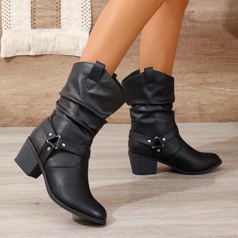 Sepatu Bot Pertengahan Betis W - Ethnic Fashion Women ulasan dan harga