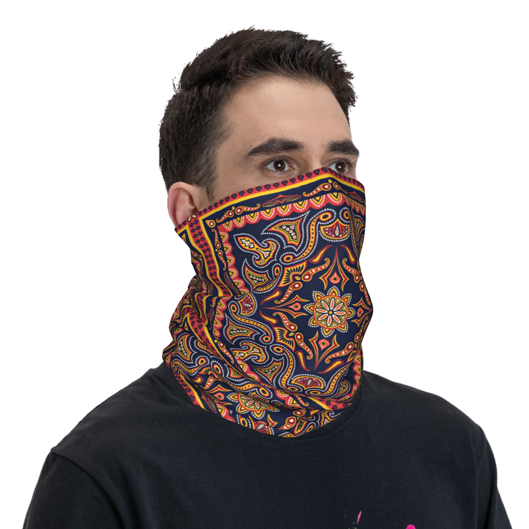 Penutup Leher Motif Etnik Trib - Ethnic Fashion For Men ulasan dan harga
